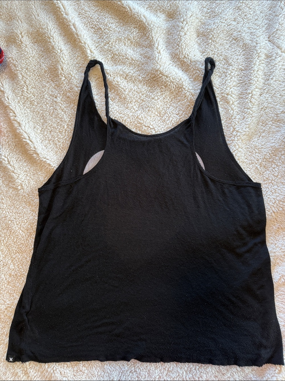 Hurley Black Tank Top with Gray Heart Logo - Picture 2 of 5